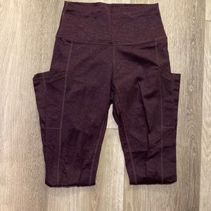Heathered Maroon Aerie leggings
